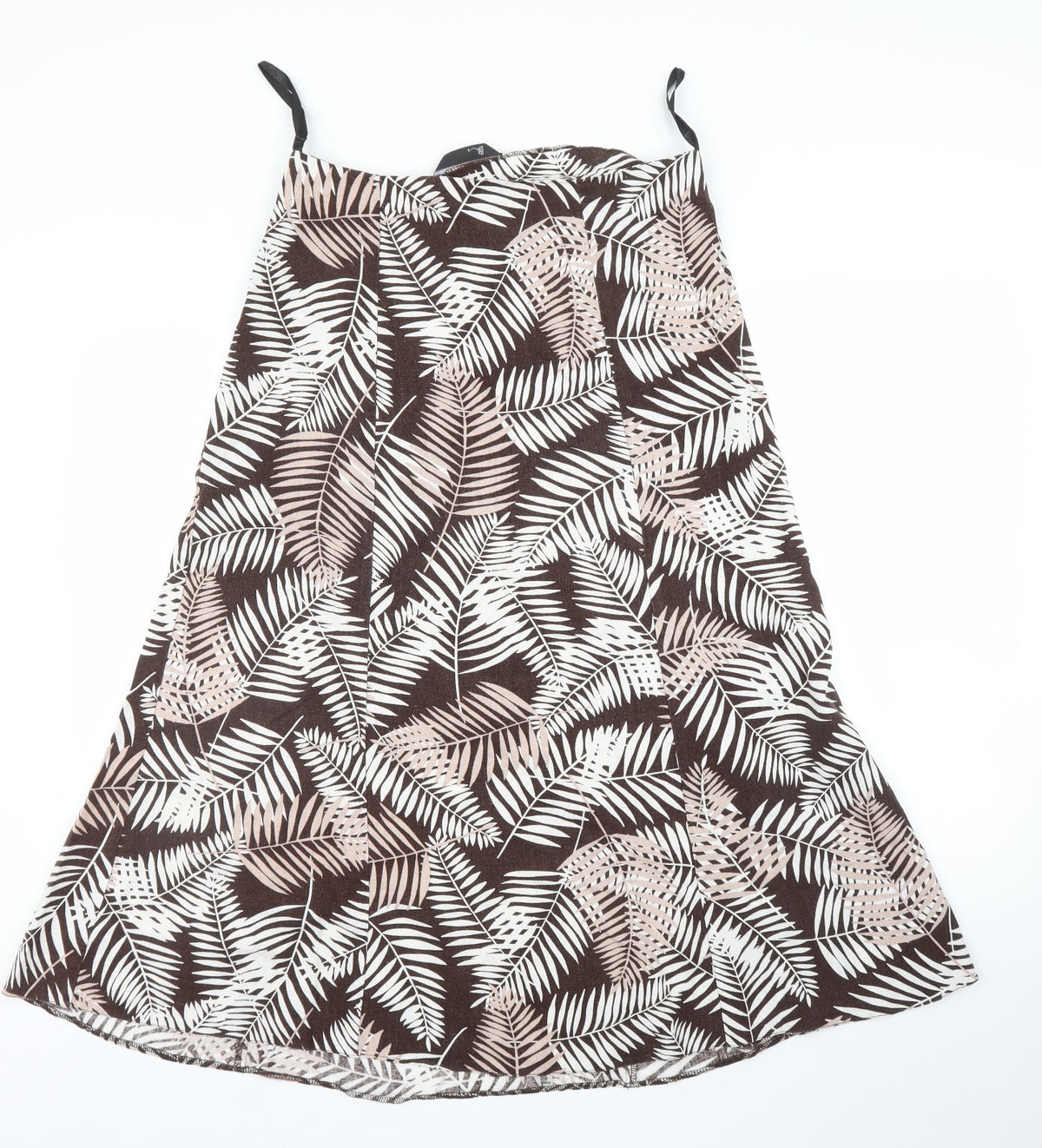 BHS Womens Brown Floral  A-Line Skirt Size M