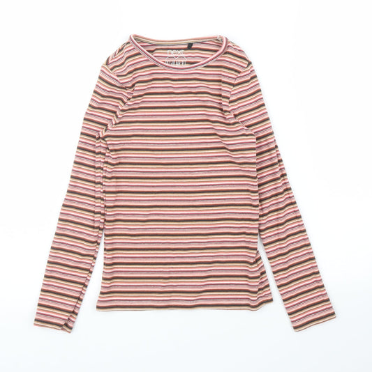 NEXT Girls Pink Striped  Basic T-Shirt Size 10 Years