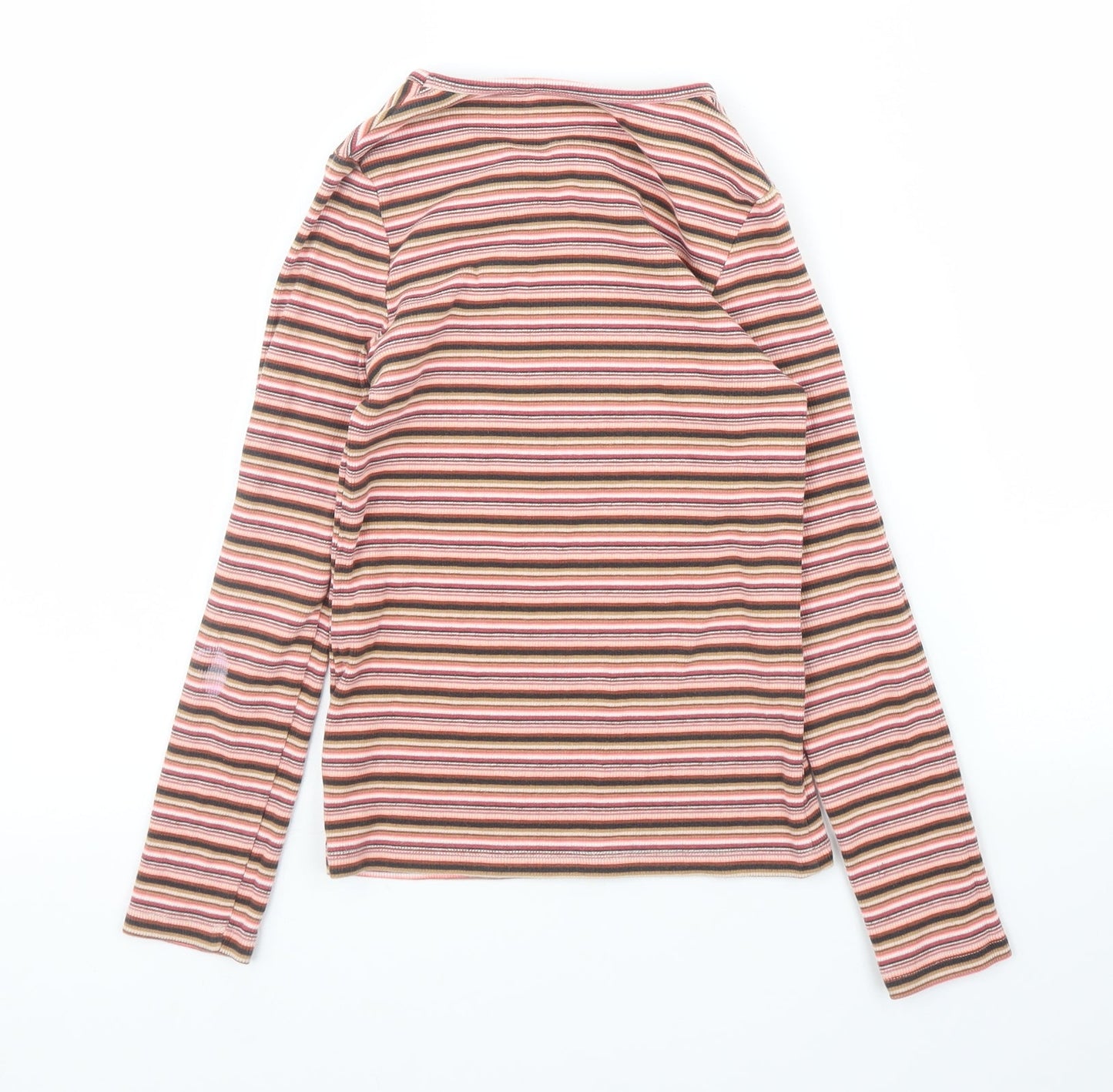 NEXT Girls Pink Striped  Basic T-Shirt Size 10 Years