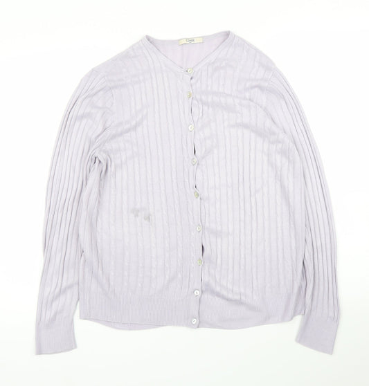 M&S Womens Purple   Cardigan Jumper Size M