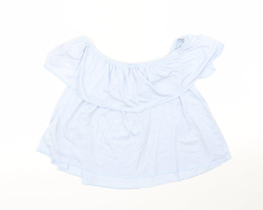 Topshop Womens Blue   Basic Blouse Size 6