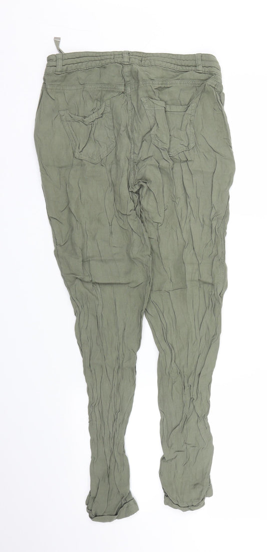 Dorothy Perkins Womens Green   Capri Trousers Size 8 L23 in