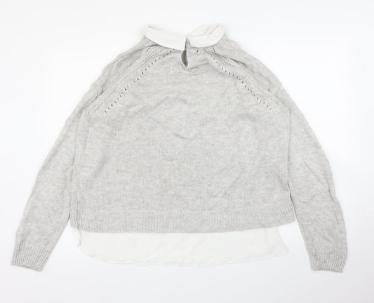M&Co Womens Grey   Pullover Jumper Size 16