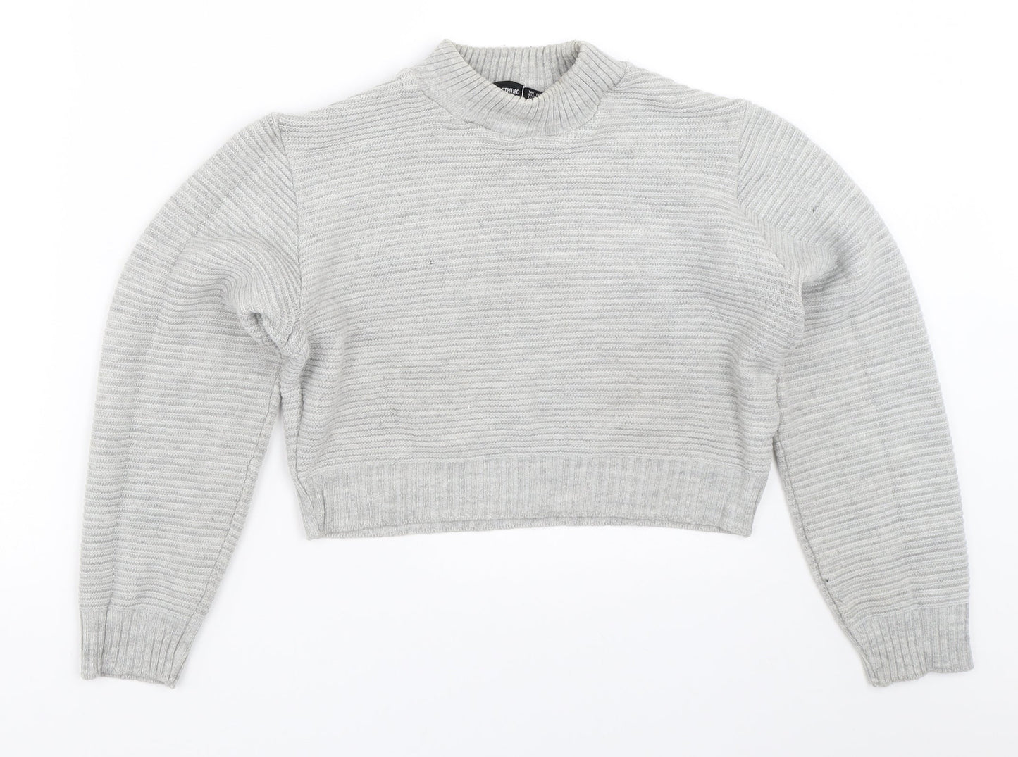 PRETTYLITTLETHING Womens Grey   Pullover Jumper Size 16
