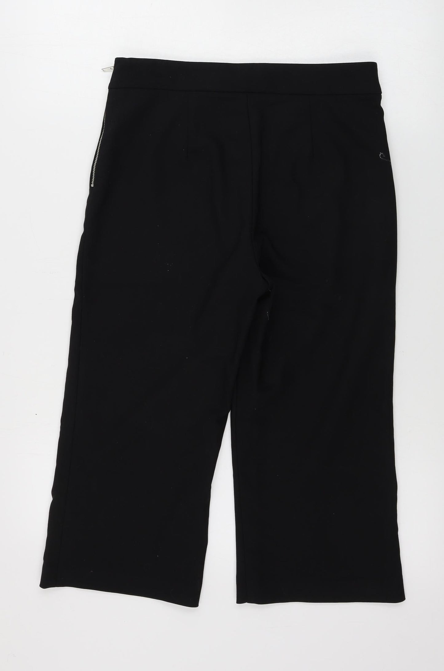 Zara Womens Black   Cropped Trousers Size S