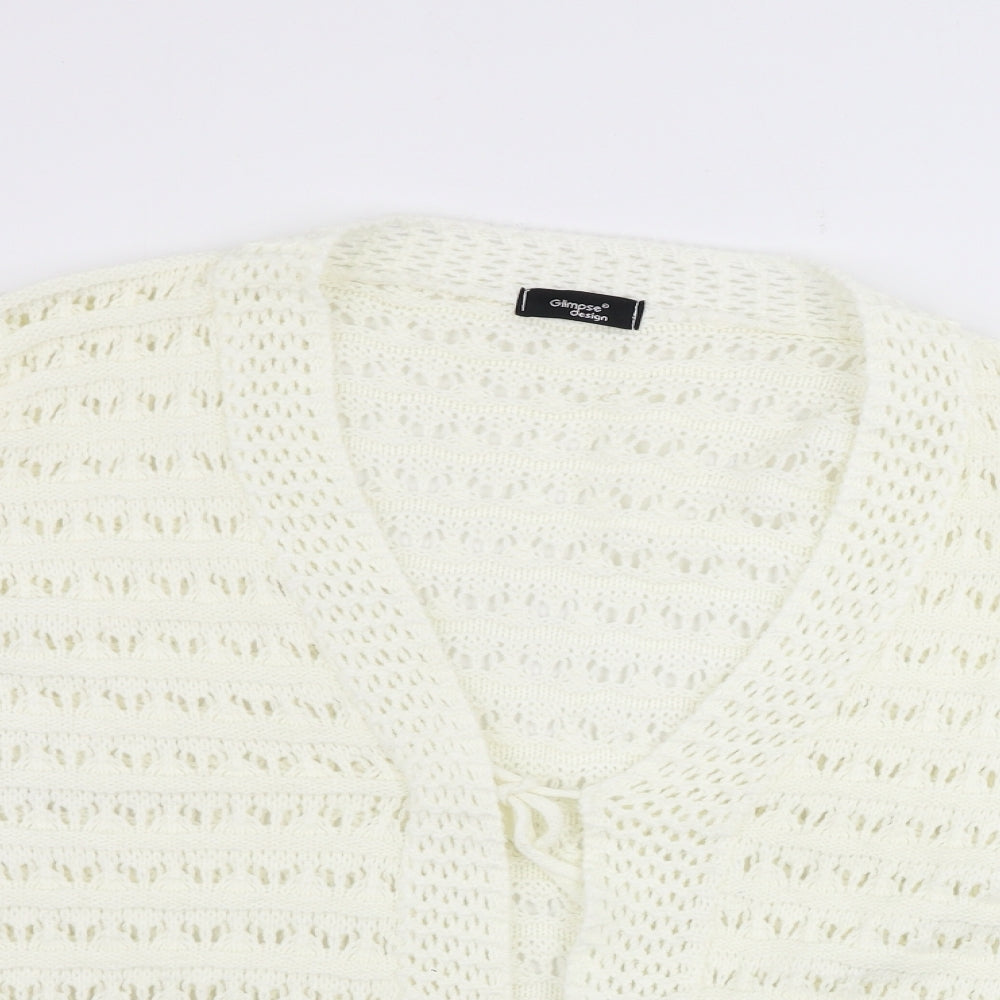 glimpse design  Womens Ivory   Cardigan Jumper Size L