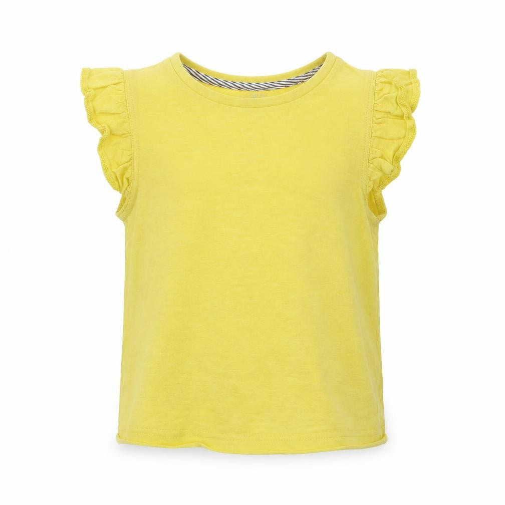 Marks and Spencer  Girls Yellow   Basic T-Shirt Size 6-7 Years