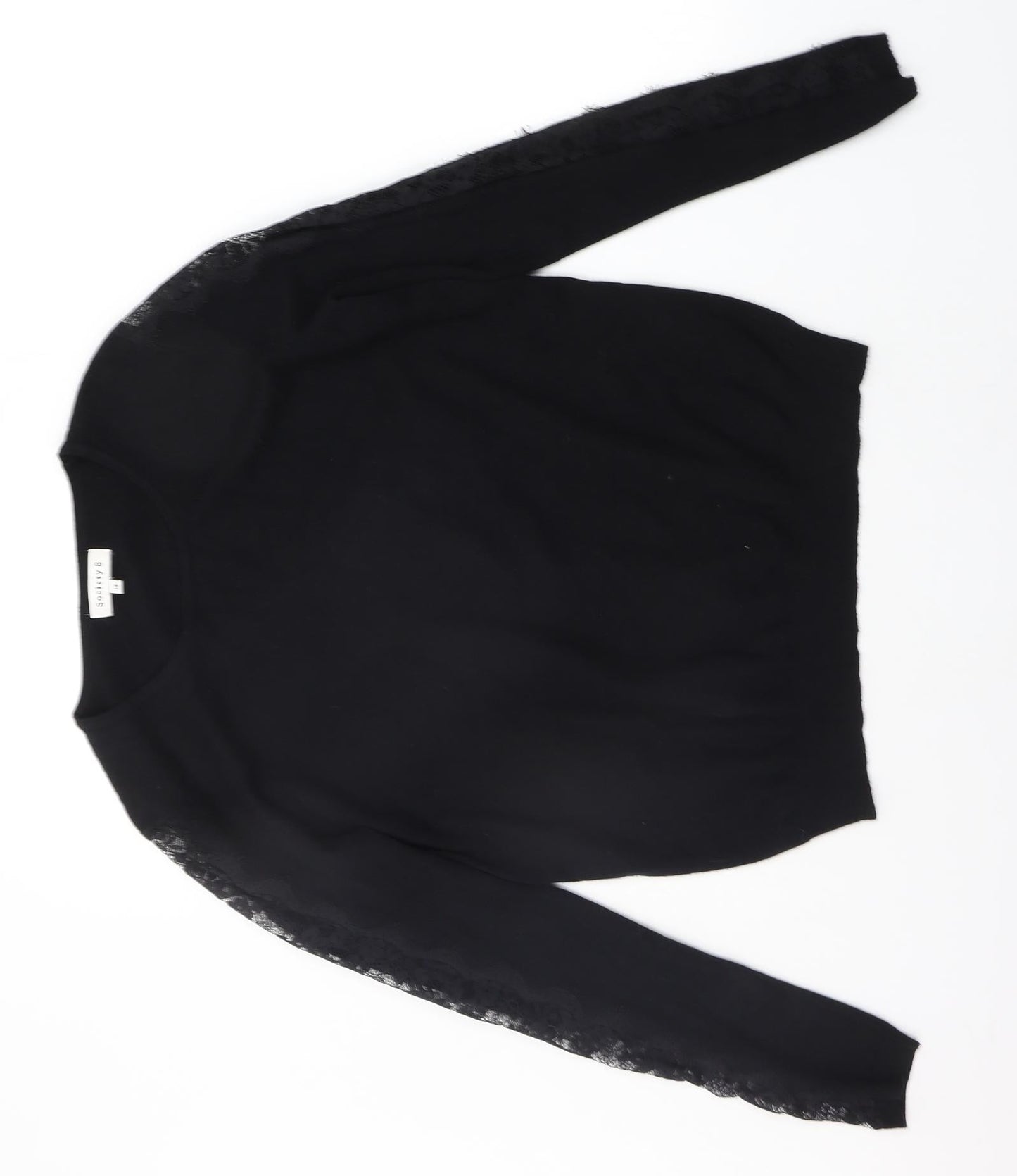 Society 8 Womens Black   Pullover Jumper Size 14