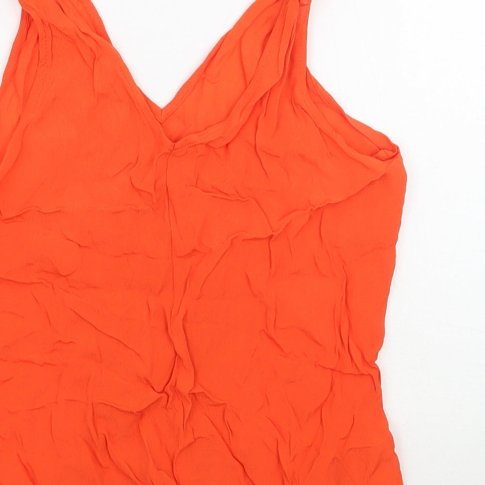 River Island Womens Orange   Basic Tank Size 10