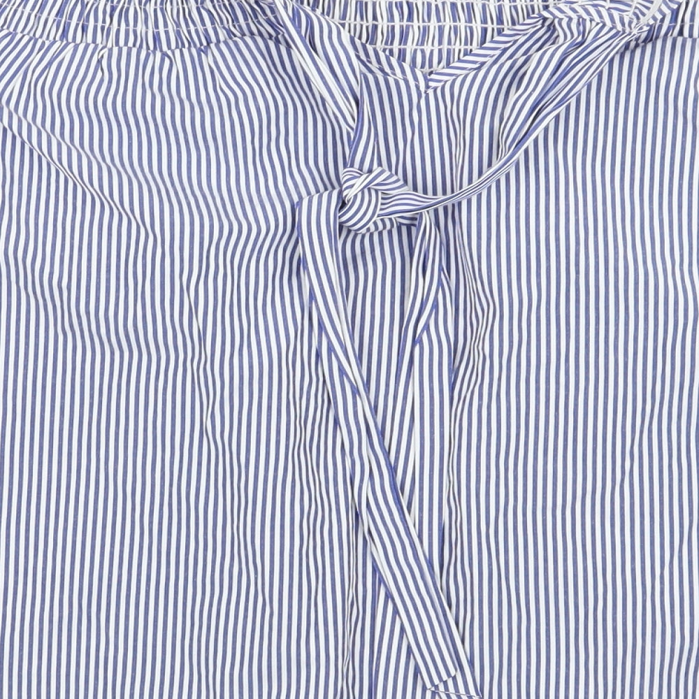 Dorothy Perkins Womens Blue Striped  Basic Blouse Size 12