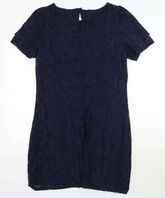 Dorothy Perkins Womens Blue Floral  A-Line  Size 14