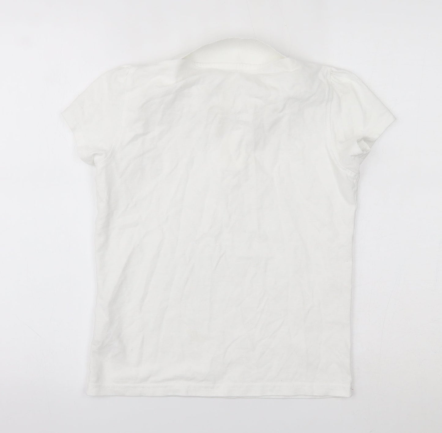 Georgre Girls White   Basic Polo Size 13-14 Years