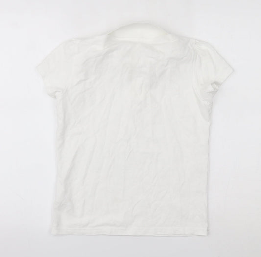 Georgre Girls White   Basic Polo Size 13-14 Years