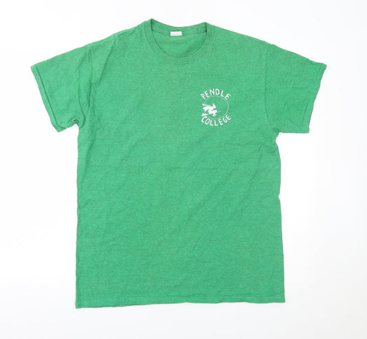 Gildan Mens Green    T-Shirt Size M