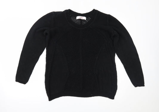 Sheego Womens Black   Pullover Jumper Size 14