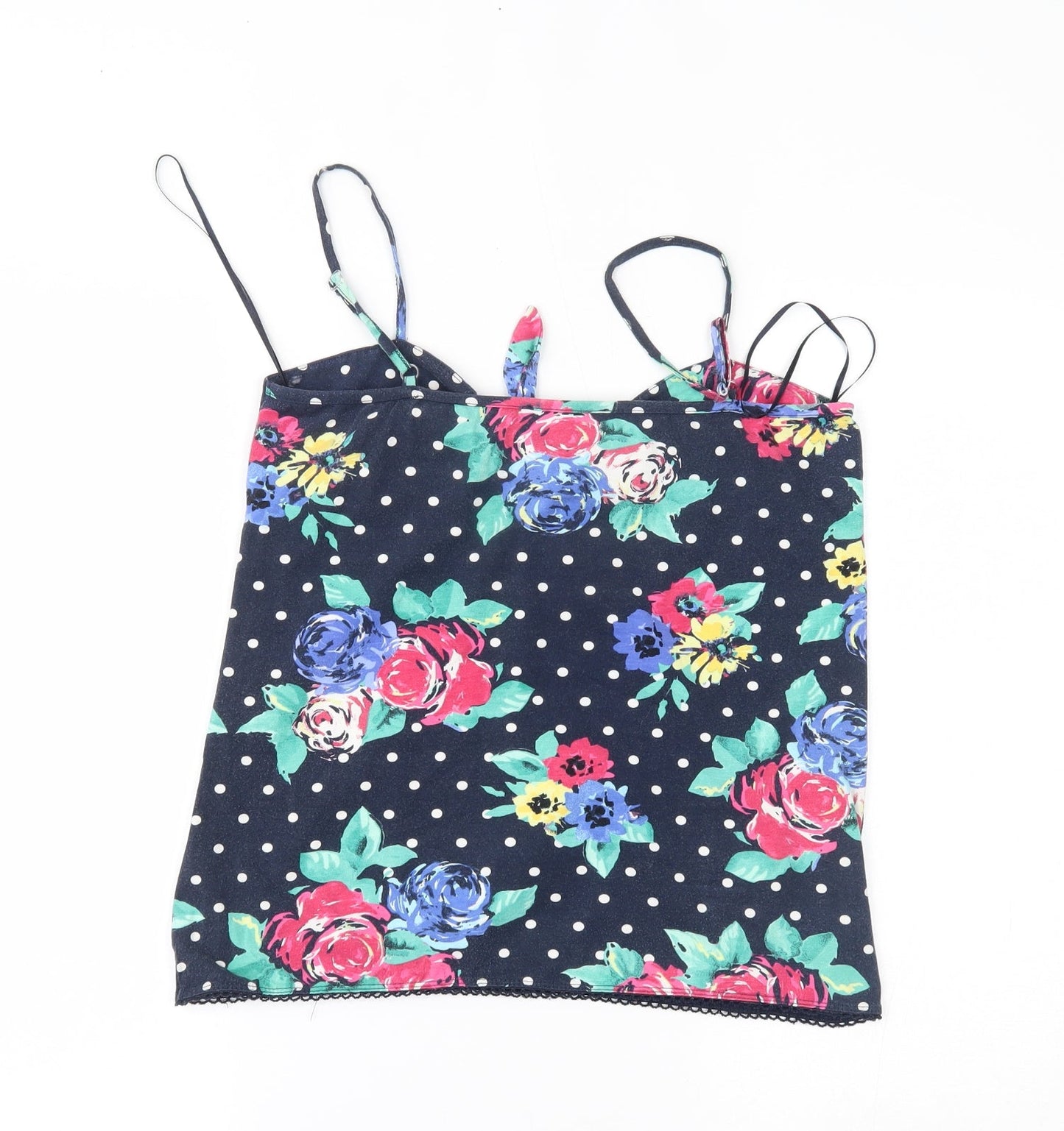 George Womens Blue Polka Dot  Camisole Tank Size 14