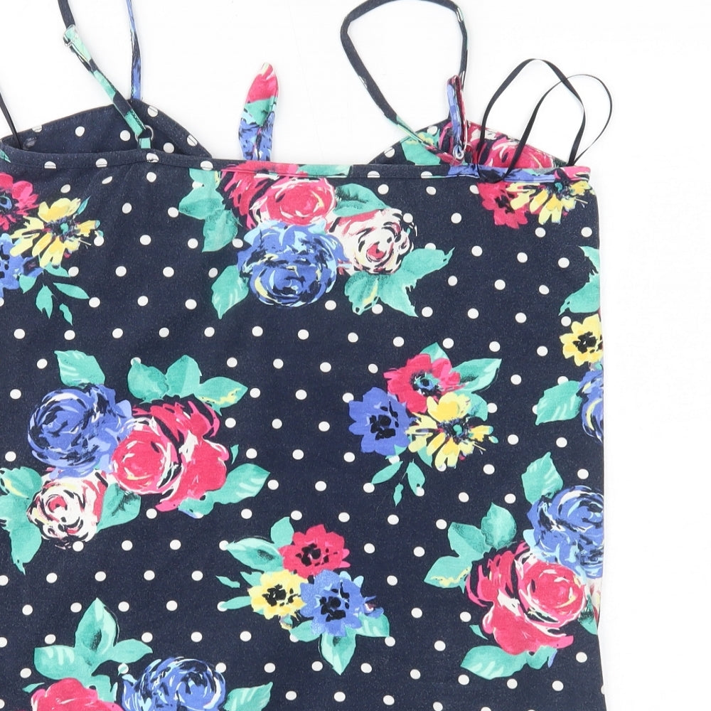 George Womens Blue Polka Dot  Camisole Tank Size 14