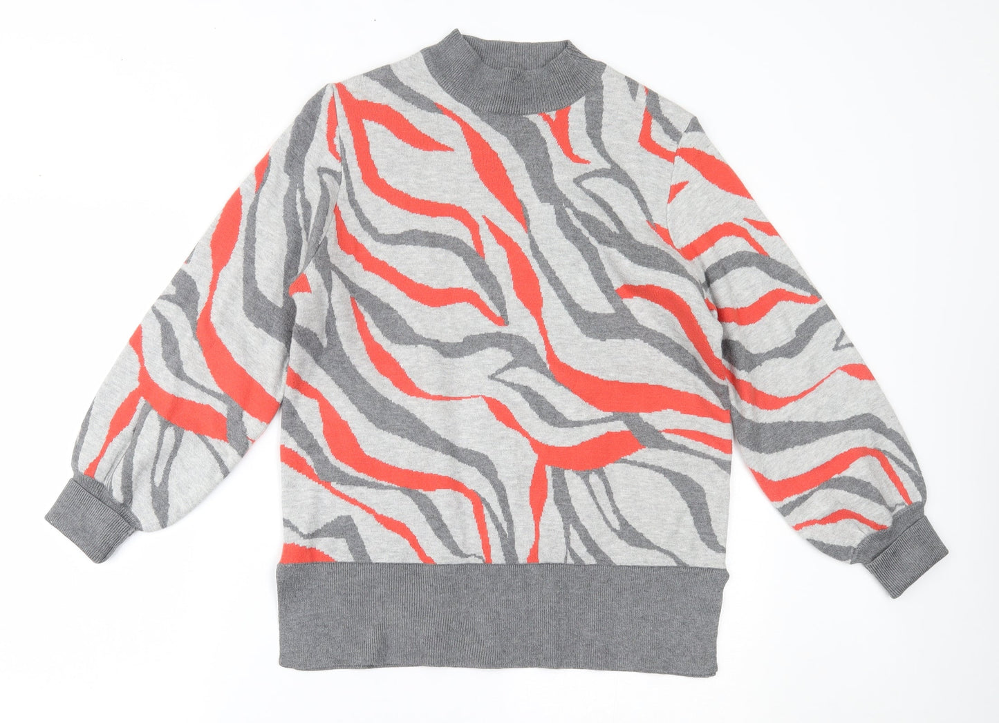 Marks and Spencer Womens Grey Animal Print  Pullover Sweatshirt Size M