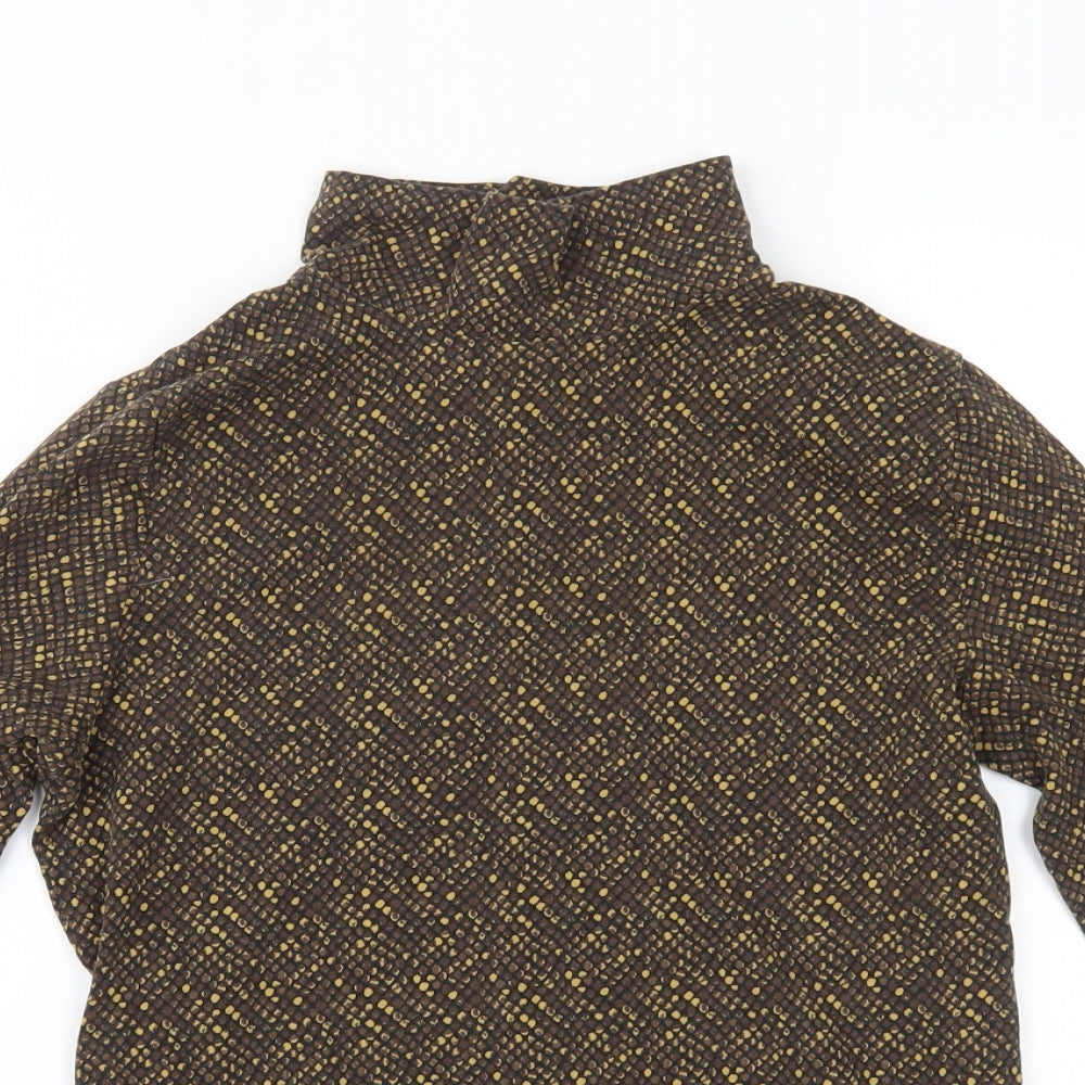 Marks and Spencer Womens Brown Animal Print  Basic Blouse Size 10
