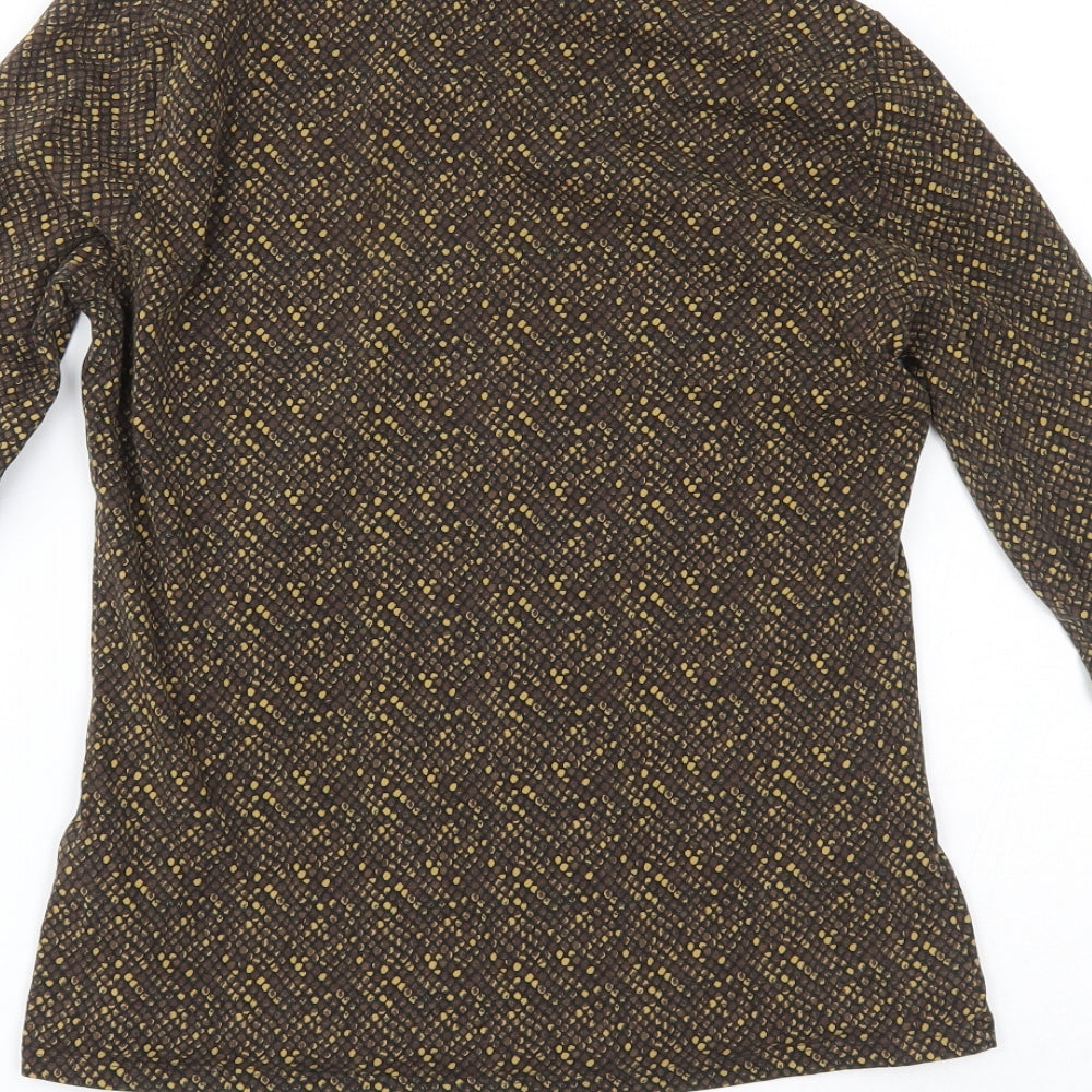 Marks and Spencer Womens Brown Animal Print  Basic Blouse Size 10