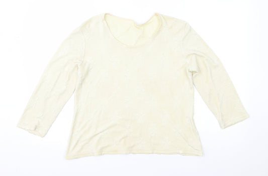 Preworn Womens Yellow   Basic Blouse Size 12