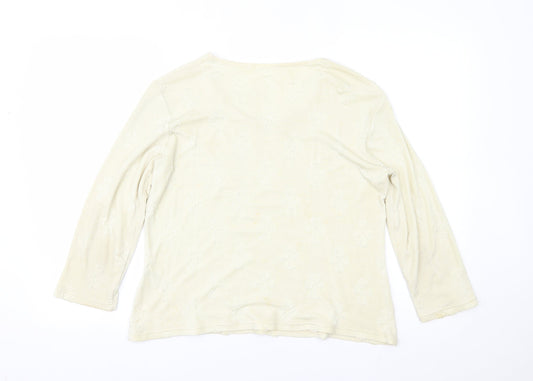 Preworn Womens Yellow   Basic Blouse Size 12