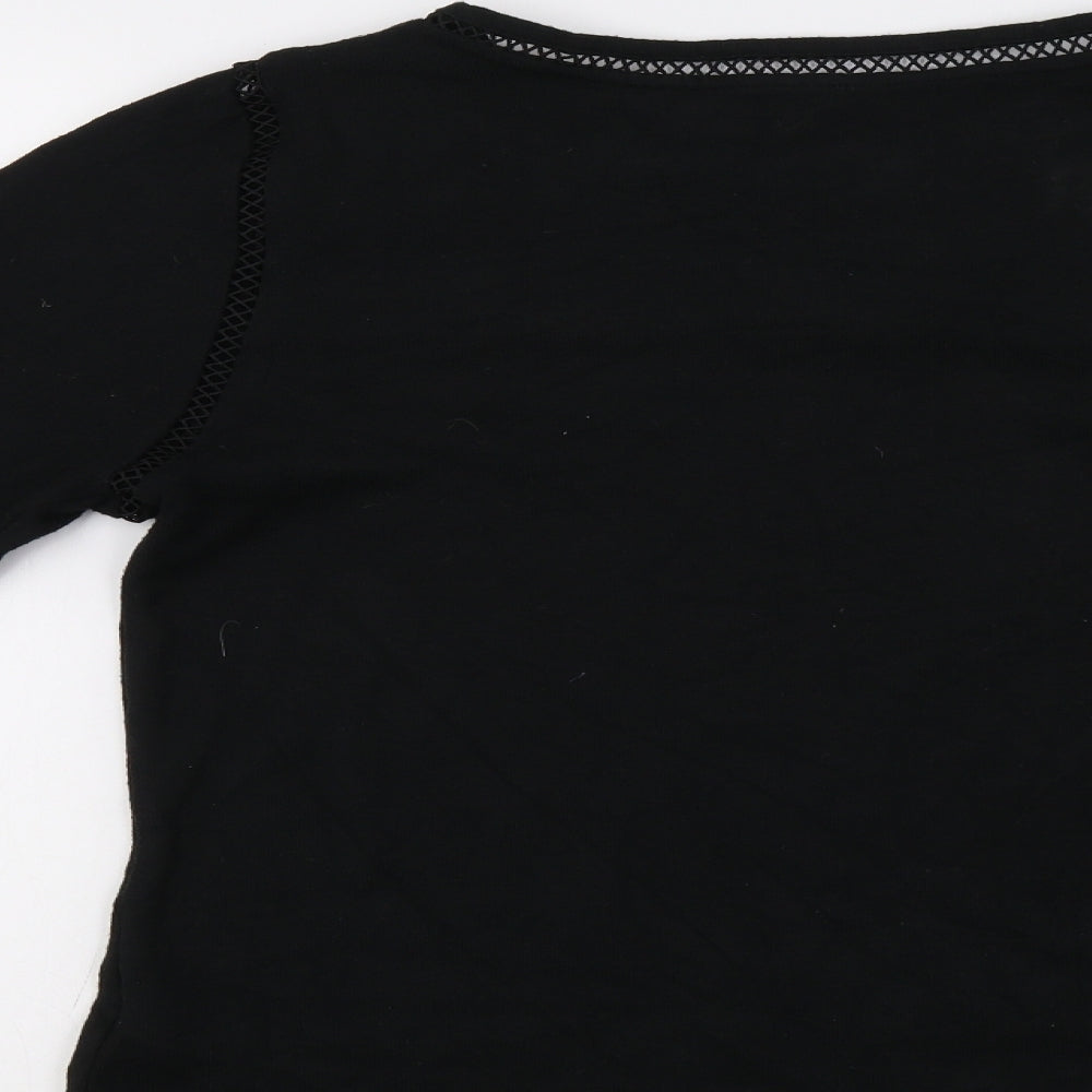 NEXT Womens Black   Henley Jumper Size 12