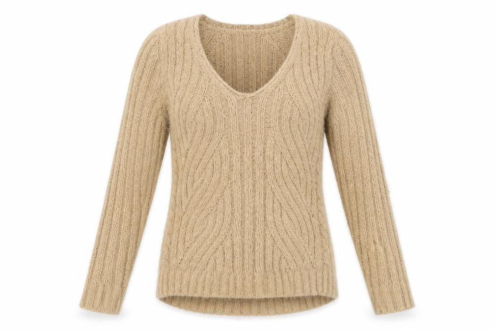 M&S Womens Brown Striped  Pullover Jumper Size M