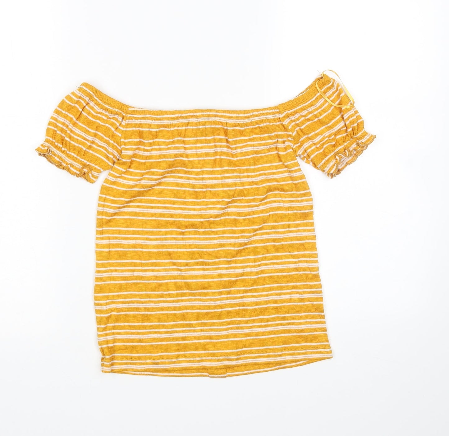 Select Womens Yellow Striped  Pullover Jumper Size 12