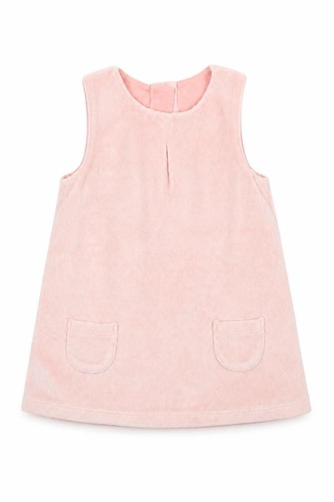 M&S Girls Pink   Pinafore/Dungaree Dress  Size 3-6 Months