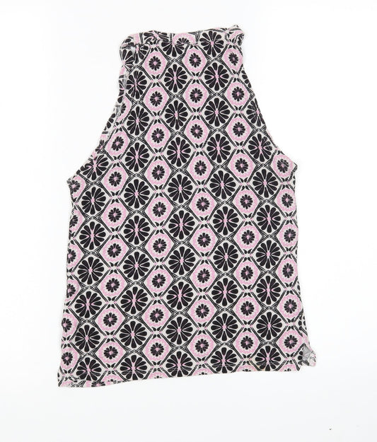Topshop Womens Multicoloured Floral  Basic Tank Size 6