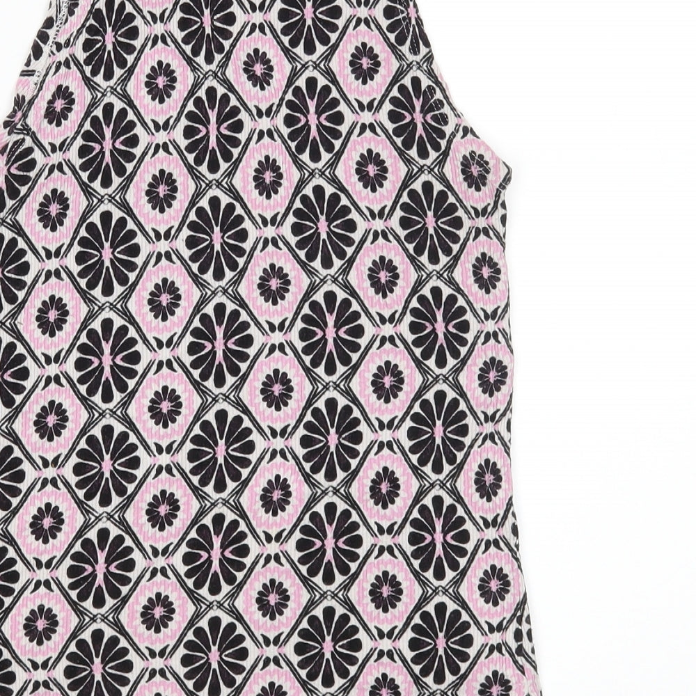 Topshop Womens Multicoloured Floral  Basic Tank Size 6