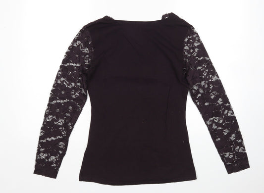 H&M Womens Purple   Basic Blouse Size S