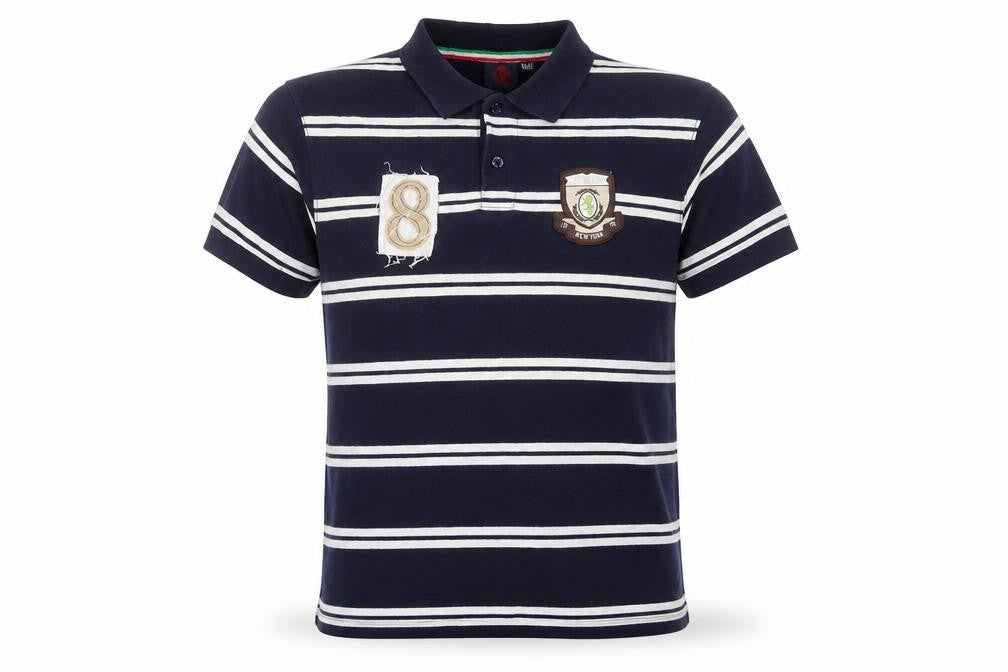 Penn Mens Blue Striped   Polo Size M