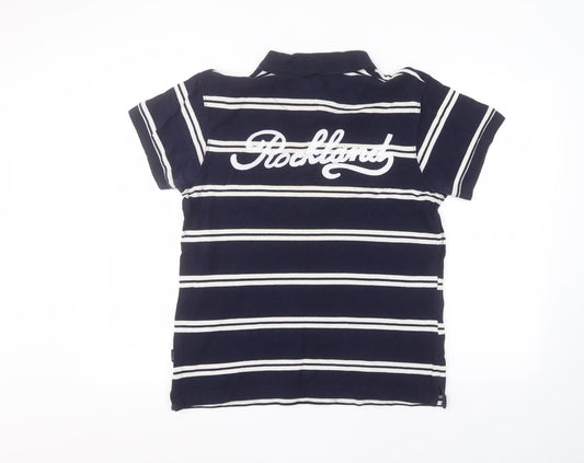 Penn Mens Blue Striped   Polo Size M