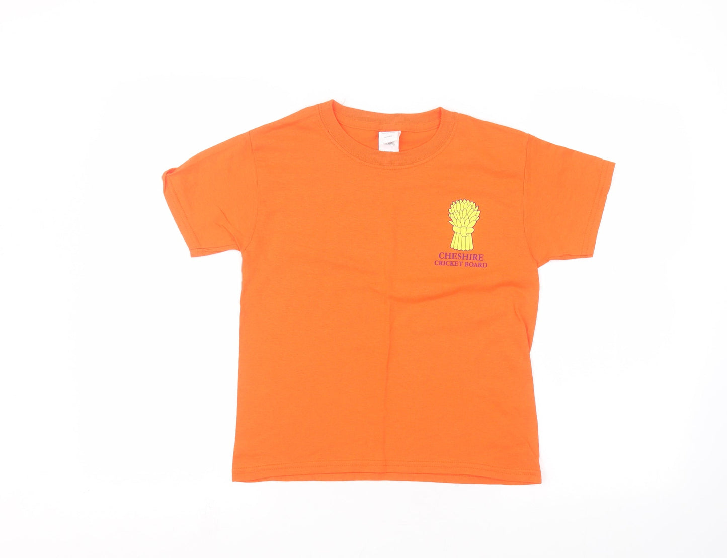 Gilden Boys Orange   Basic T-Shirt Size XS