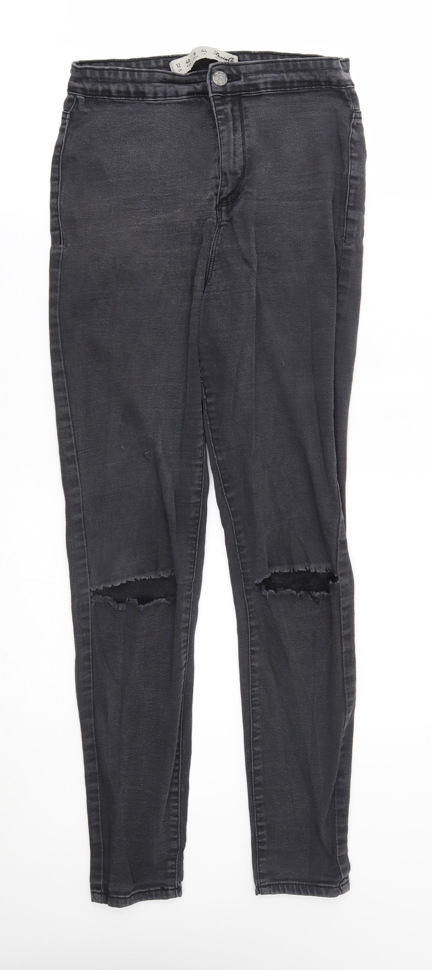 Primark Womens Grey   Skinny Jeans Size 12 L27 in