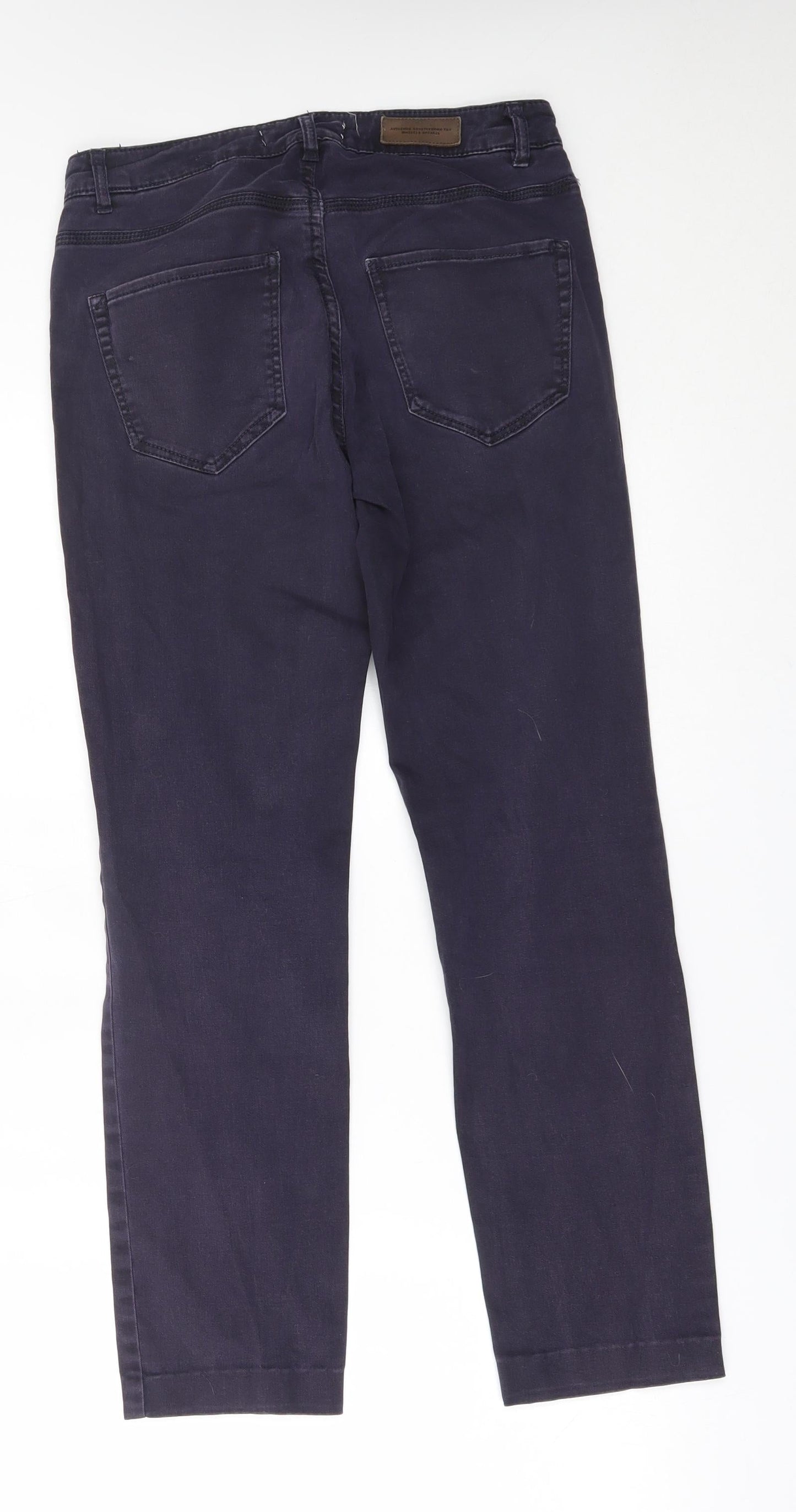 H&M Womens Purple   Straight Jeans Size 10 L25 in