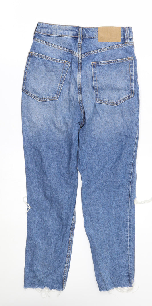 H&M Womens Blue   Tapered Jeans Size 8 L25 in
