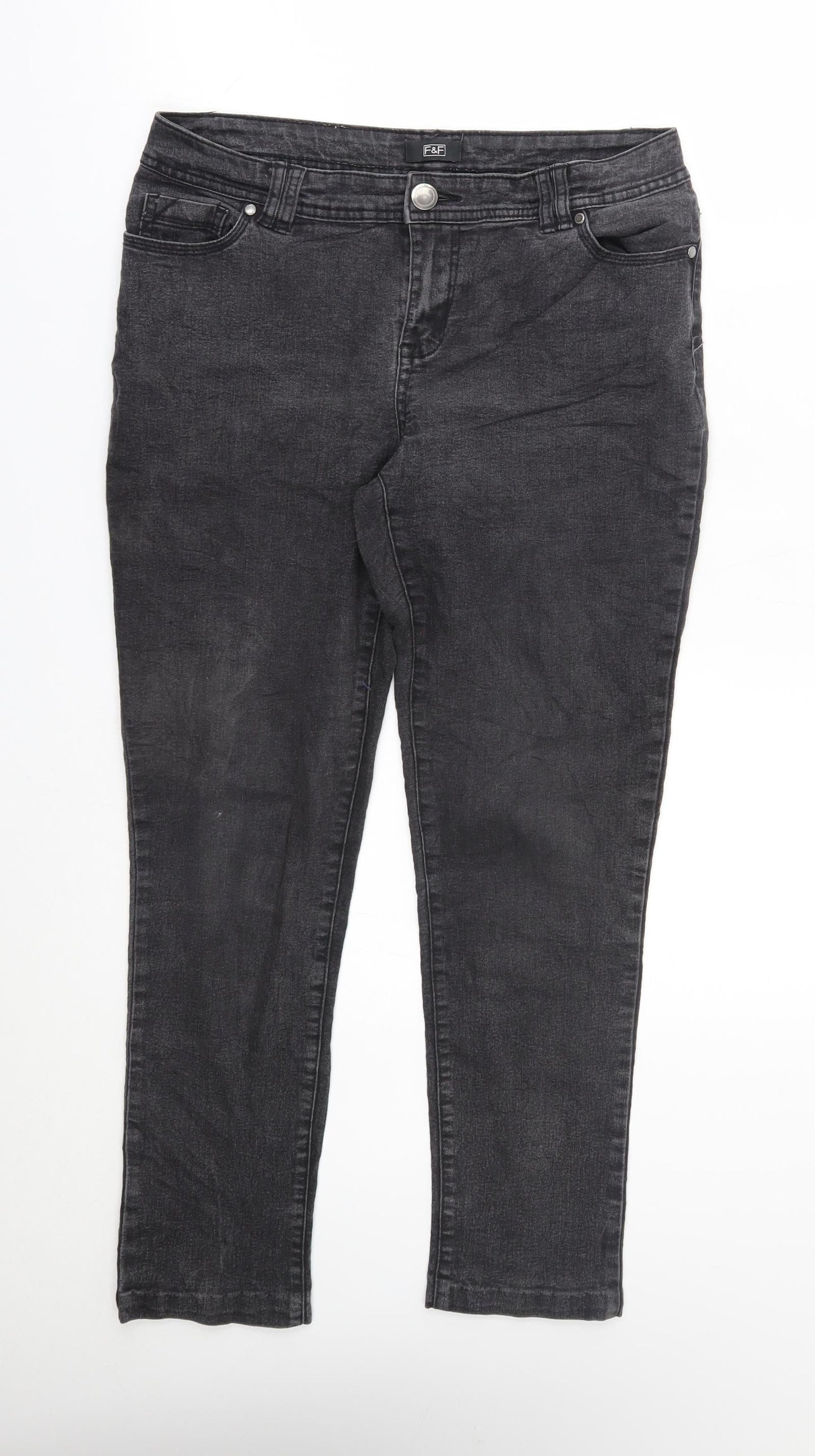 F&F Womens Grey   Skinny Jeans Size 32 in L25 in