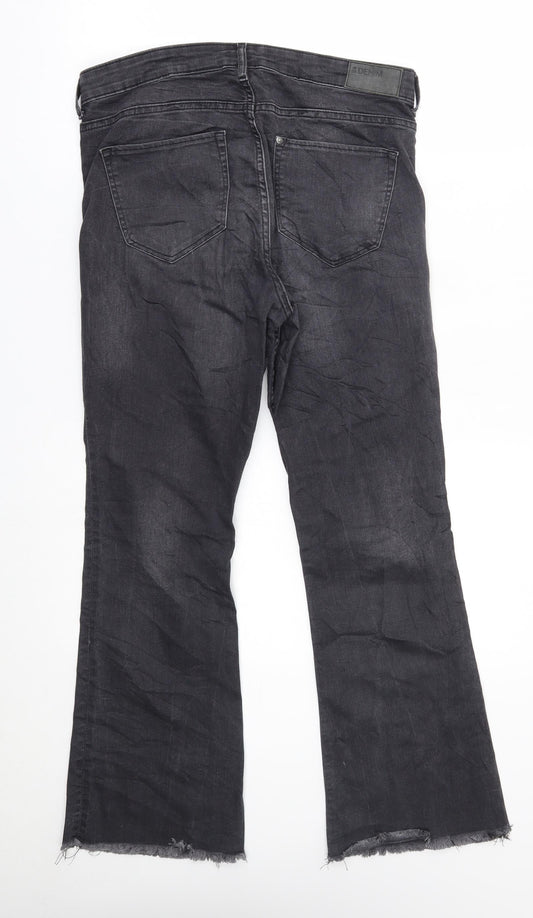 H&M Womens Black   Flared Jeans Size 29 L26 in
