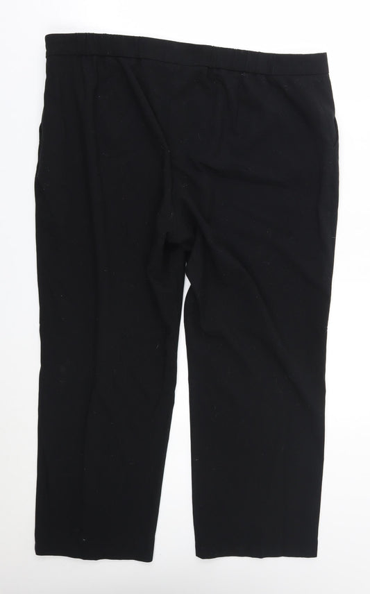 M&S Womens Black   Trousers  Size 40 in L26 in