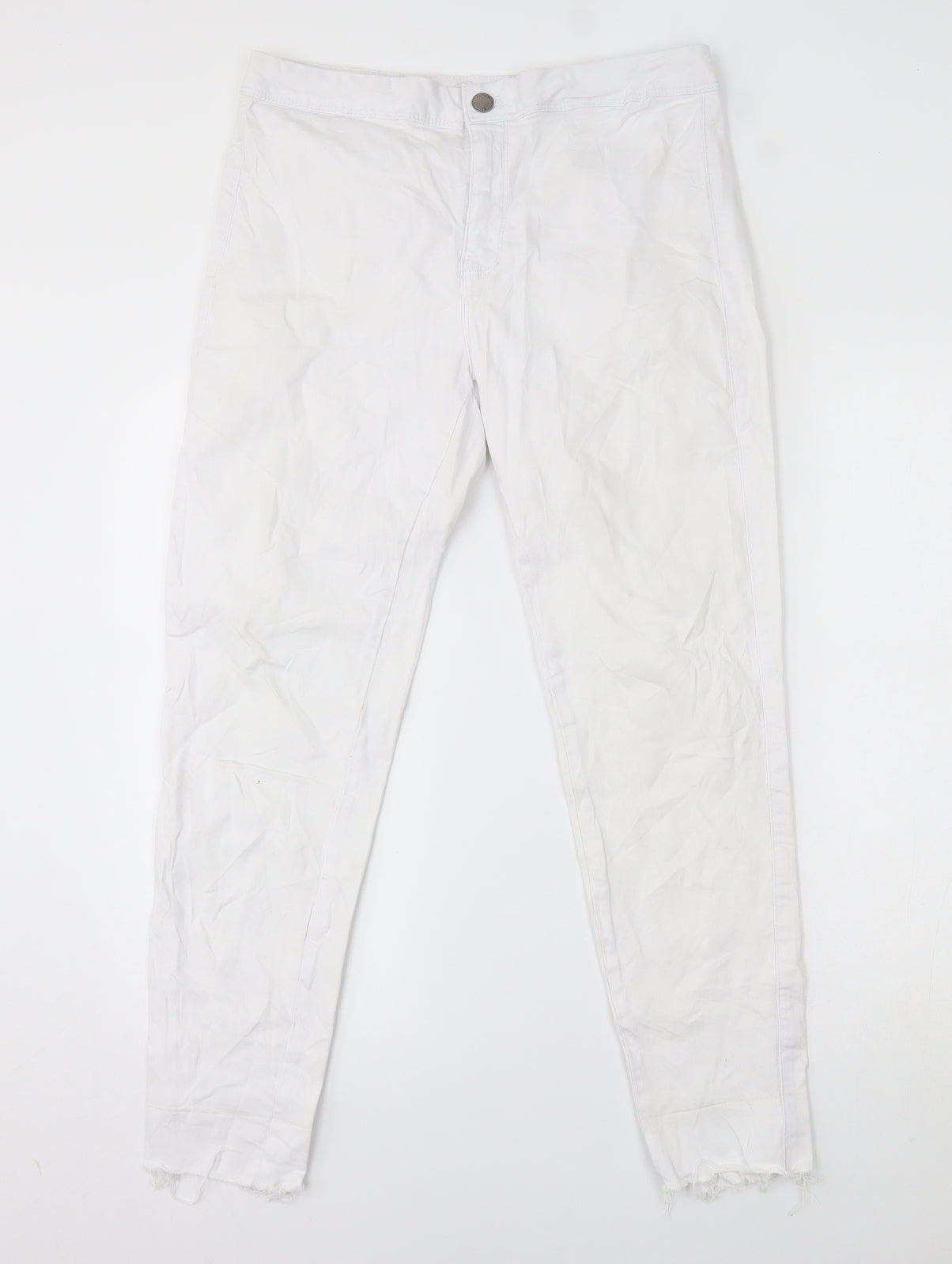 denim 1982 Womens White   Skinny Jeans Size 16 L26 in