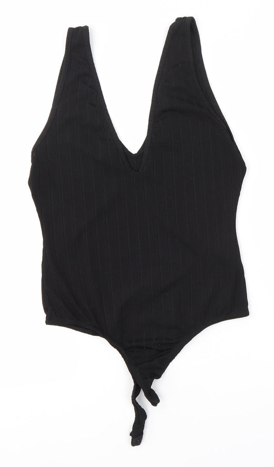 Boohoo Womens Black   Bodysuit One-Piece Size 12