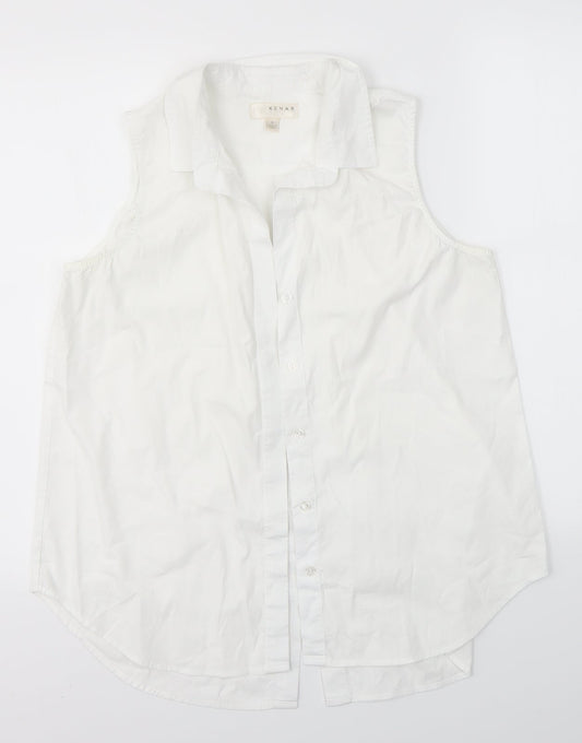 Kenar Womens White   Basic Button-Up Size S