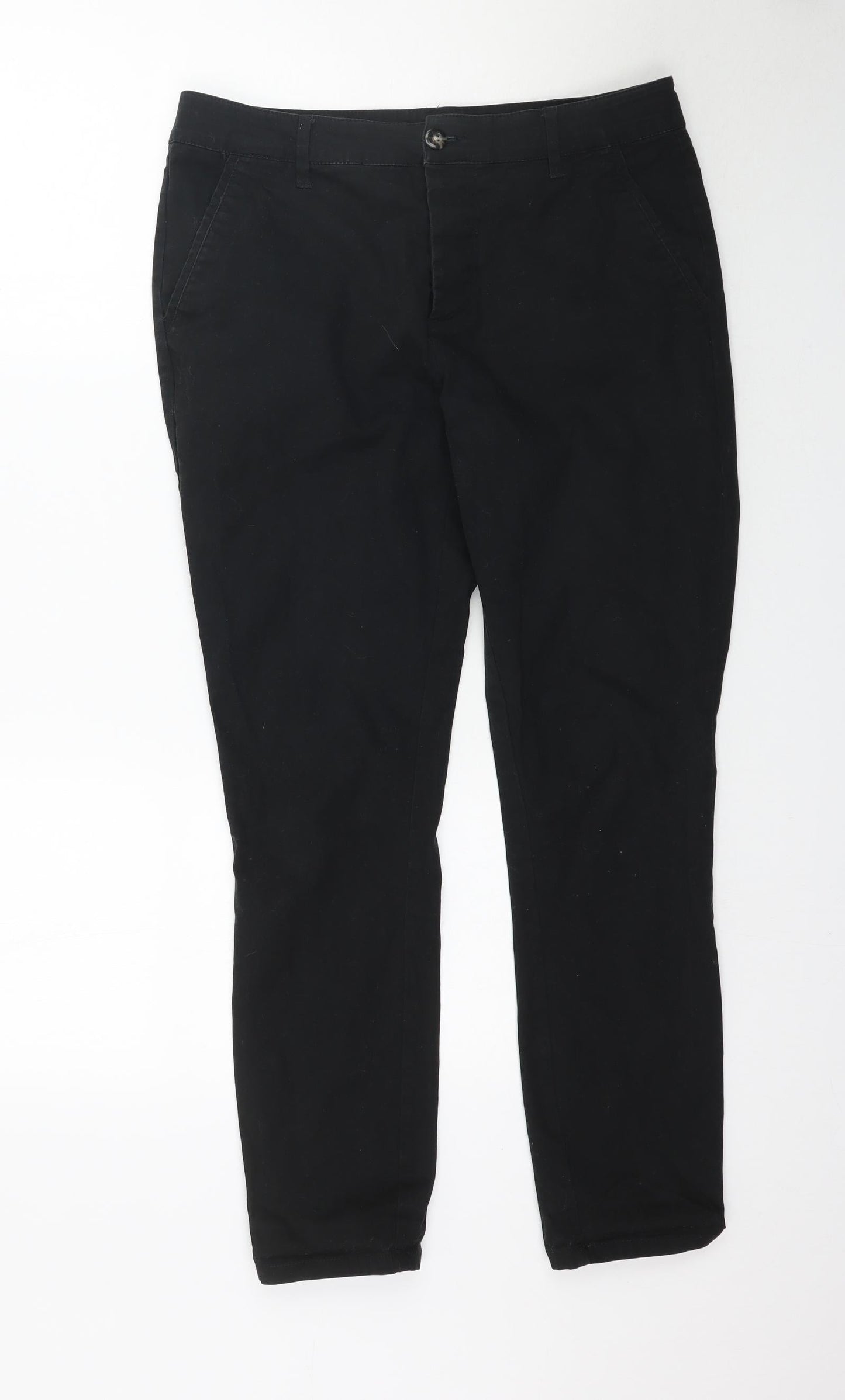 Preworn Womens Black  Denim Skinny Jeans Size 32 L30 in
