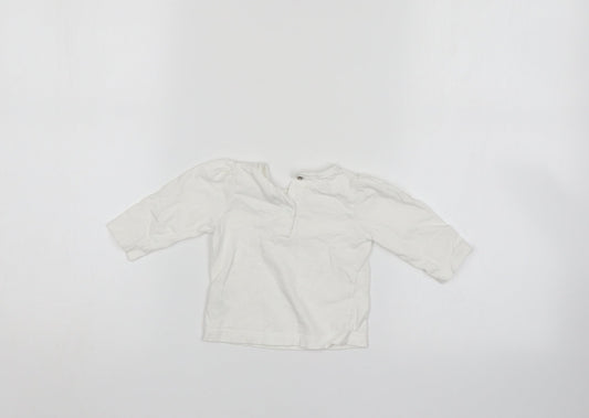 Preworn Girls White   Pullover Jumper Size 0-3 Months