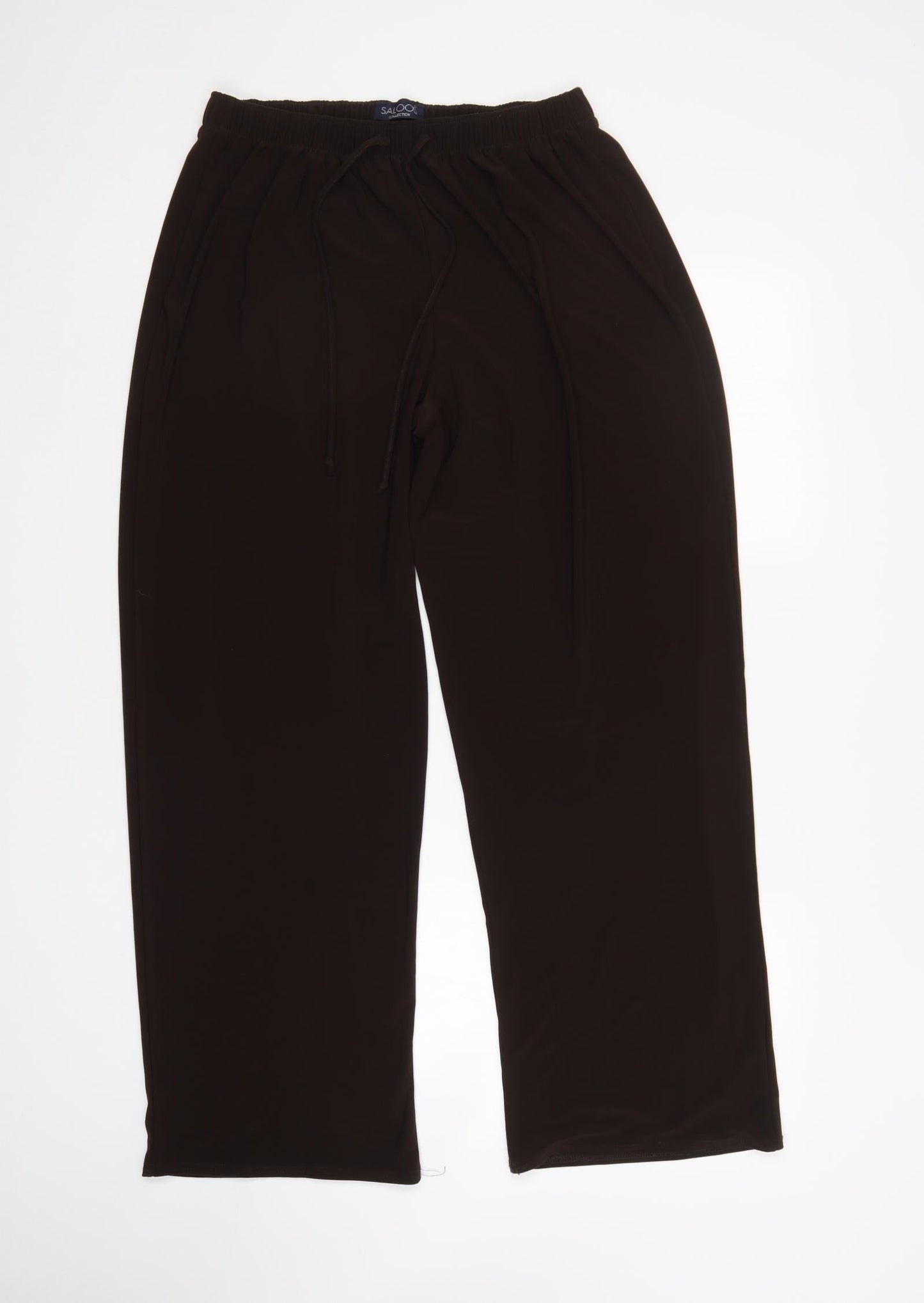 Saloos Womens Brown   Trousers  Size 2XL L30 in - Elastic Waist