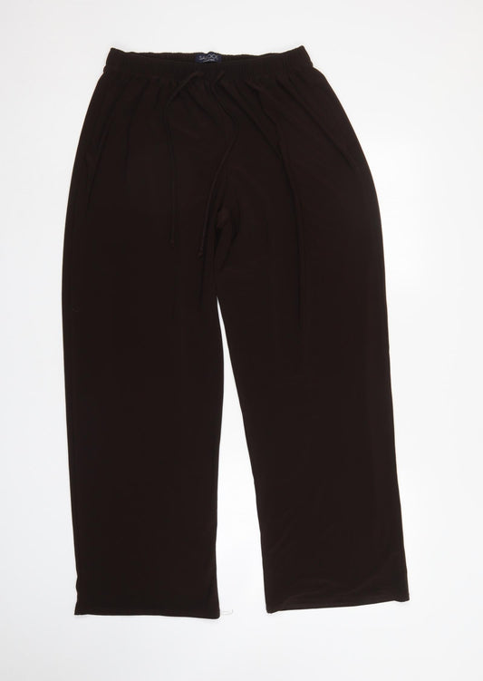 Saloos Womens Brown   Trousers  Size 2XL L30 in - Elastic Waist