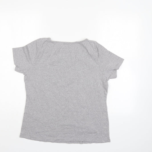 Love tees Womens Grey   Basic T-Shirt Size 14